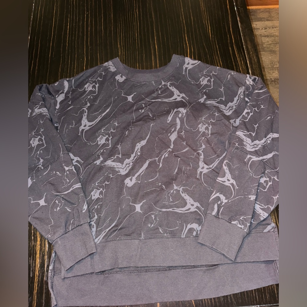 Target Gray Crew Neck Sweater with Geometric Pattern